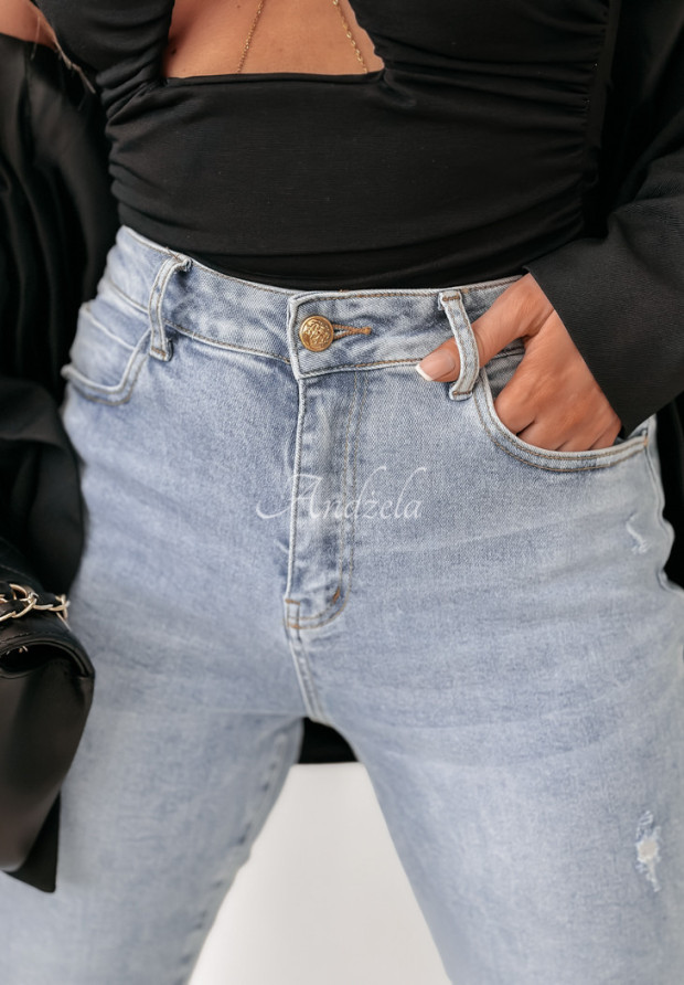 Spodnie jeansowe z przetarciami An Attraction jasnoniebieskie