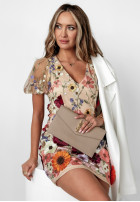 Kwiecista sukienka Sunflower Surprise beżowa
