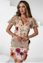 Kwiecista sukienka Sunflower Surprise beżowa