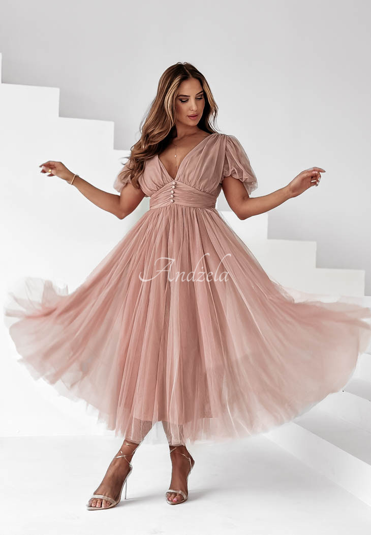 Creative Celebrations tulle maxi dress powder pink