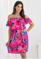 Kwiecista sukienka hiszpanka Iris Inspirations różowa
