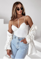 Top na ramiączkach Good Deal biały