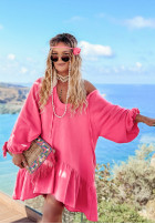 Muślinowa sukienka oversize Aloha Beaches różowa
