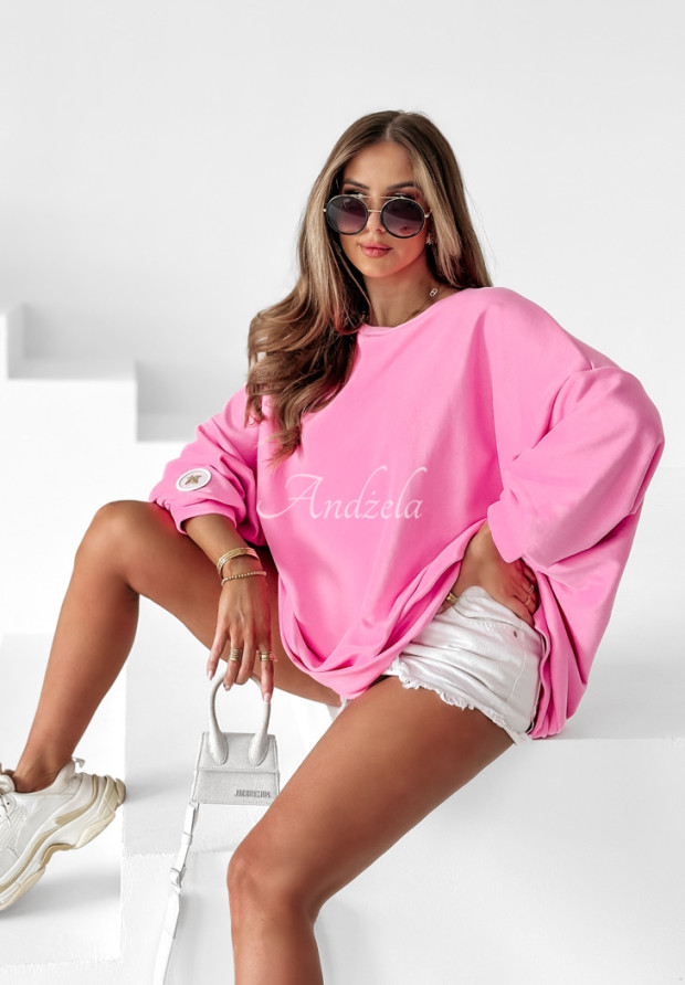 Bluza oversize Active Queens różowa