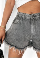 Jeansowe szorty z szerokimi nogawkami Days Get Longer szare