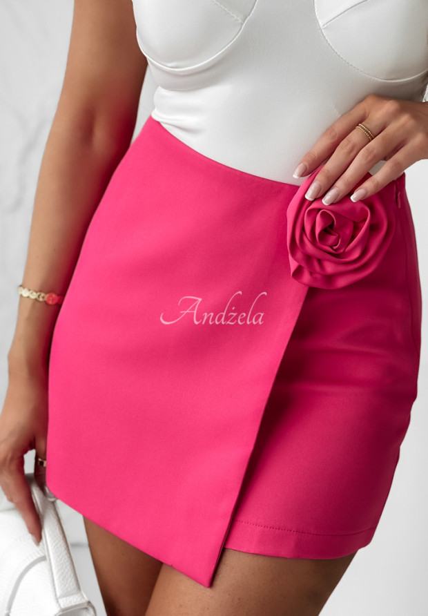 Spódnico-spodenki mini z różą Just As You Are różowe