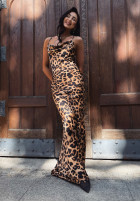 Sukienka maxi na ramiączkach La Milla Leopard Luxe w panterkę