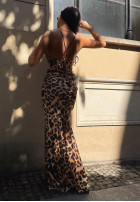 Sukienka maxi na ramiączkach La Milla Leopard Luxe w panterkę