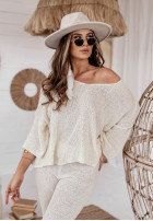 Sweter oversize Sandy Sunshine beżowy