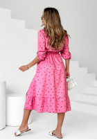 Sukienka midi w wisienki Sweet Secrets różowa