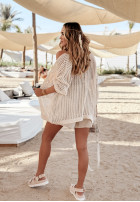 Ażurowy kardigan Seaside Elegance beżowy