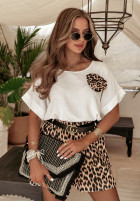 Komplet T-shirt i krótkie spodenki Kalahari w panterkę