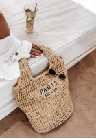 Pleciona torebka Paris Milano II beżowa