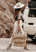 Lniane spodnie Sunny And Sandy beżowe