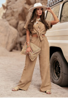 Komplet koszula i spodnie Making Memories camelowy