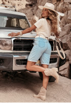 Krótkie jeansowe spodenki No Going Back niebieskie