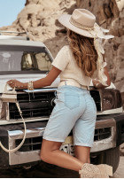 Krótkie jeansowe spodenki No Going Back niebieskie