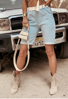 Krótkie jeansowe spodenki No Going Back niebieskie