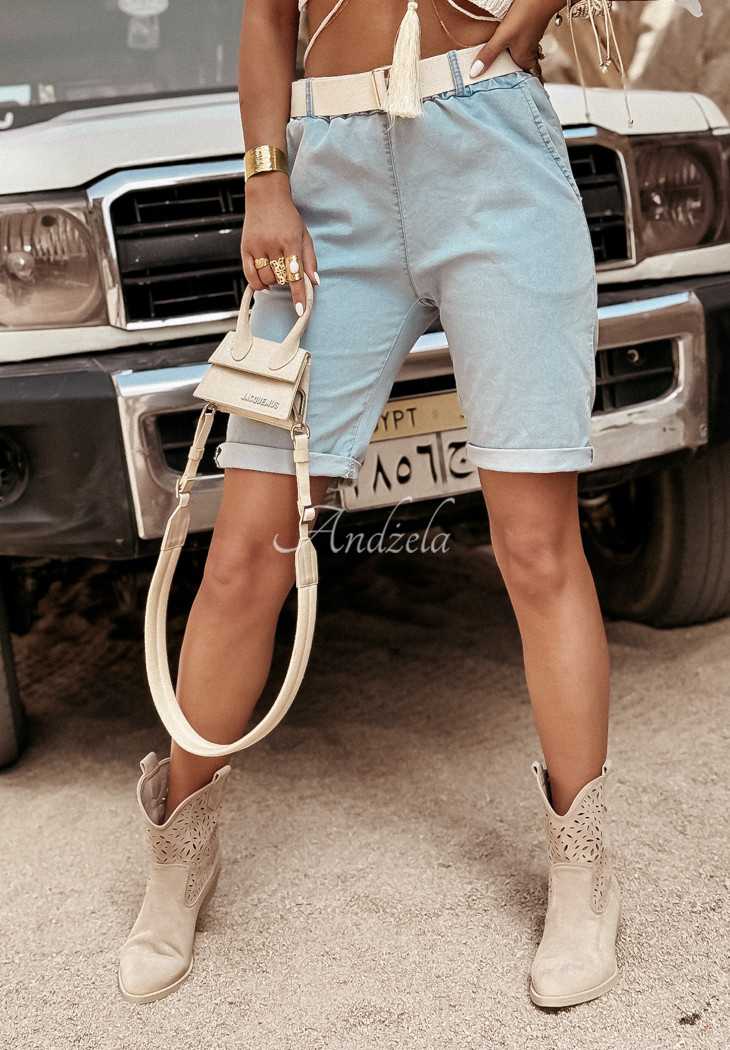 No Going Back short denim shorts blue Andżela Online Store