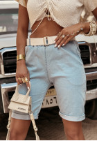 Krótkie jeansowe spodenki No Going Back niebieskie