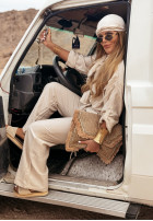 Koszula oversize z kieszenią A Day In May beżowa