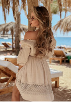 Muślinowa sukienka hiszpanka Sunset Shore beżowa