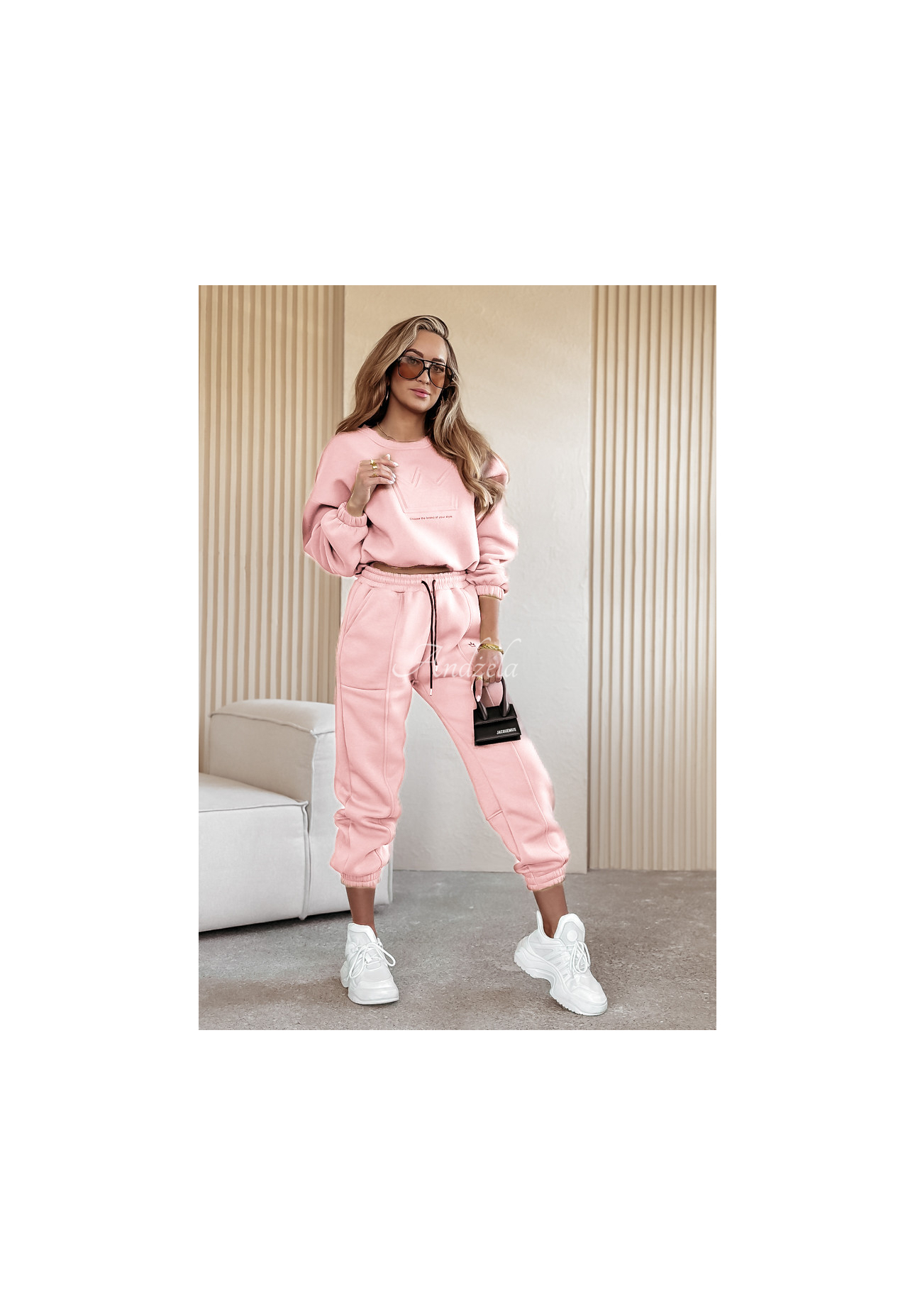Queen powder pink tracksuit set