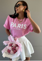 T-shirt z nadrukiem La Milla Paris różowy