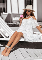 Sukienka Boho Gipiura White