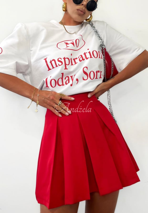 Plisowane spódnico-spodenki mini La Milla Casa De Moda czerwone