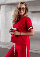 Komplet dresowy Sporty Vibes czerwony