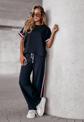 Sporty Vibes tracksuit set navy blue