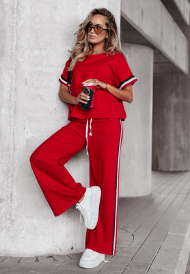 Sporty Vibes sweatshirt set red