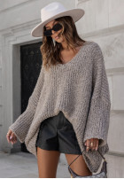 Sweter oversize Cocomore Dreamy Escape beżowy