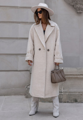 Cocomore Sunburnt Leaves beige collar coat