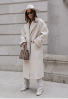 Coat z kołnierzem Sunburnt Leaves in beige