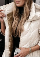 Pikowana Jacket z kapturem Autumn Colors in ecru