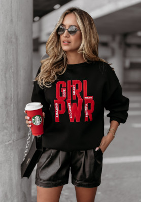 Bluza z napisem Girl Power czarna