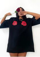 T-shirt z nadrukiem La Milla Roselle czarny