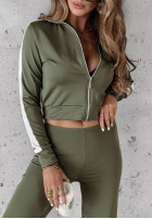 Komplet dresowy Fit And Fierce khaki