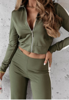 Komplet dresowy Fit And Fierce khaki