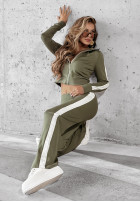 Komplet dresowy Fit And Fierce khaki