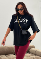 T-shirt z nadrukiem La Milla Classy czarny