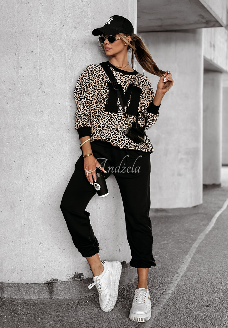 Set Solutions black camouflage sweatshirt set