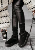 zamszowe Boots Crunchy Snow in black