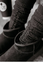 zamszowe Boots Crunchy Snow in black