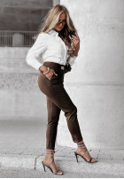 woven Trousers Pretty On Point in chocolate