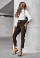 woven Trousers Pretty On Point in chocolate