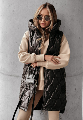 Quiet Afternoon black quilted vest