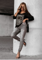 Bluza z nadrukiem J'adore czarna